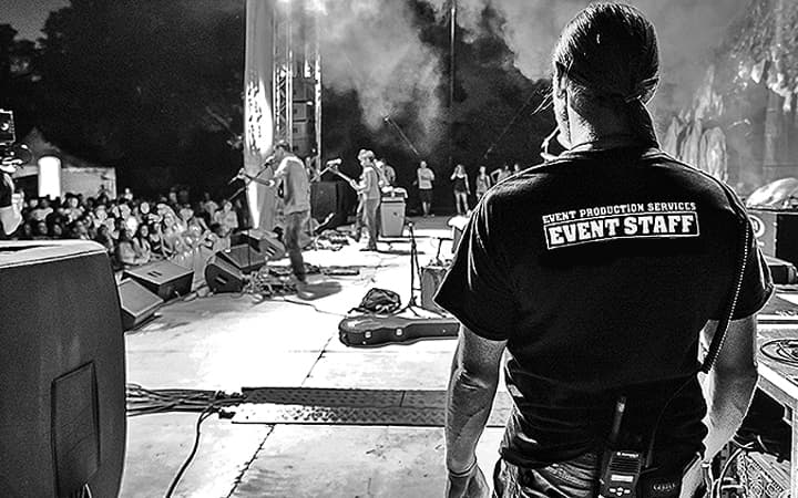 EAV crew at a live outdoor event